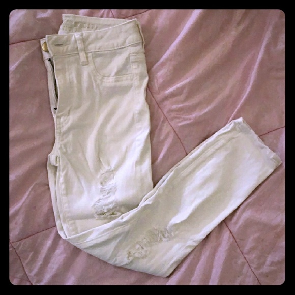 American Eagle Outfitters Denim - Super Stretch AE White Jeggings